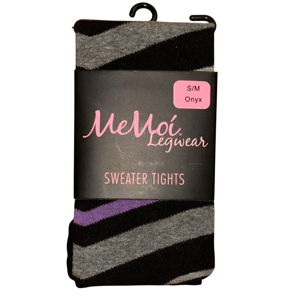 MeMoi Leggings Wild West Tights Small Medium Womens Onyx Black Purple Pink Gray